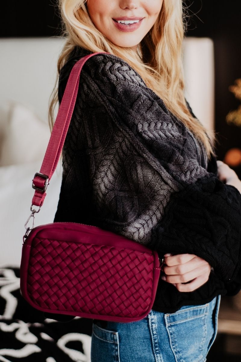 Wine Cute Woven Wholesale Crossbody Bag