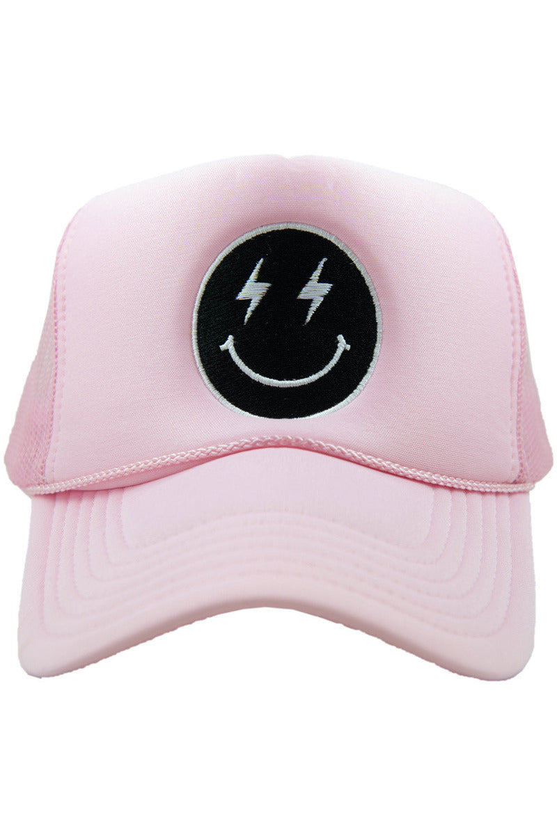 Black Lightning Happy Face Wholesale Foam Hat