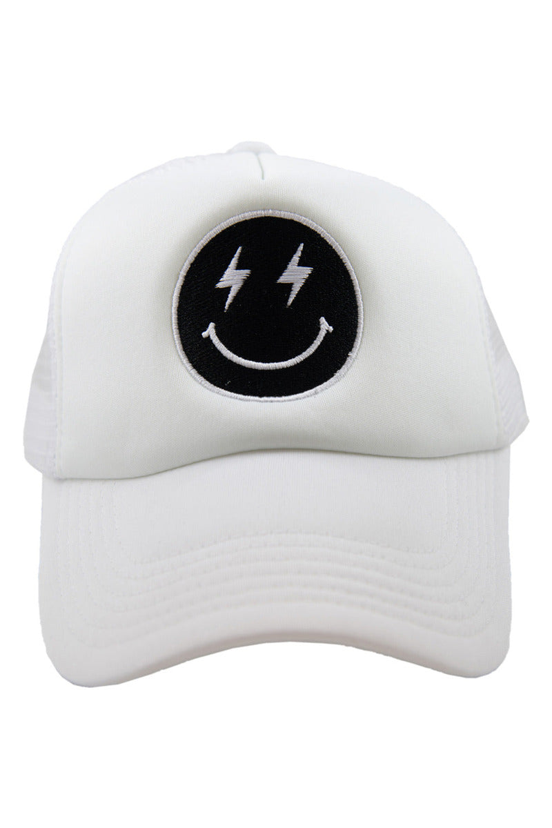 Black Lightning Happy Face Wholesale Foam Hat