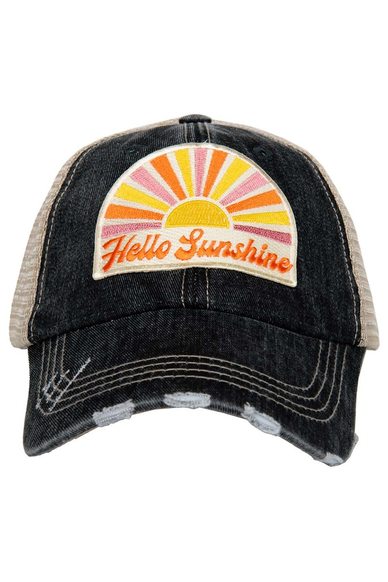 Hello Sunshine Black Wholesale Trucker Hat