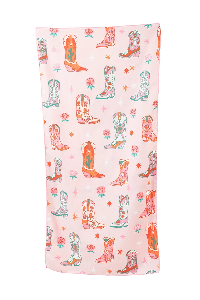 Boots and Flowers Wholesale Reversible Beach Towel