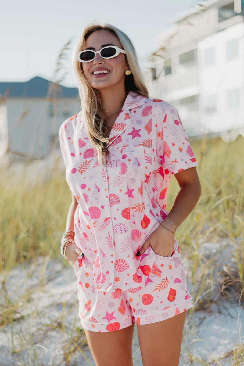 Beach Seashells Wholesale PJ Short Sets