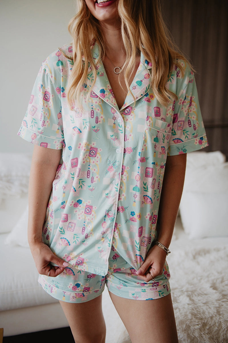 Mahjong Pieces Pajama Set Shorts Wholesale