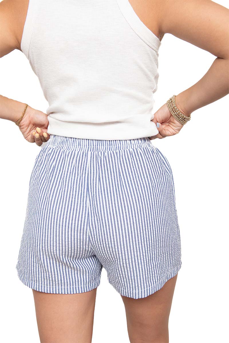 Navy Blue Striped Wholesale Boxers