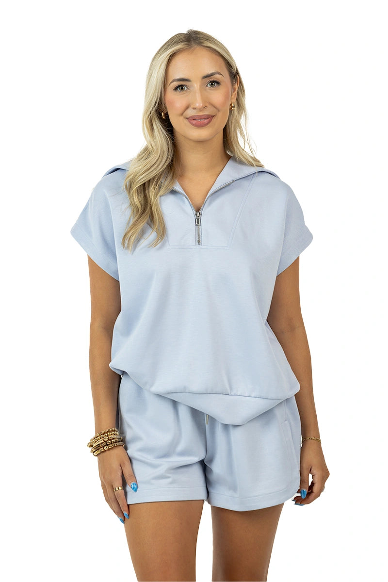 Light Blue Wholesale Matching Sets Women