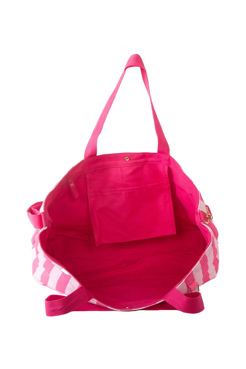 Pink & Hot Pink Wholesale Cabana Sleepover Bag