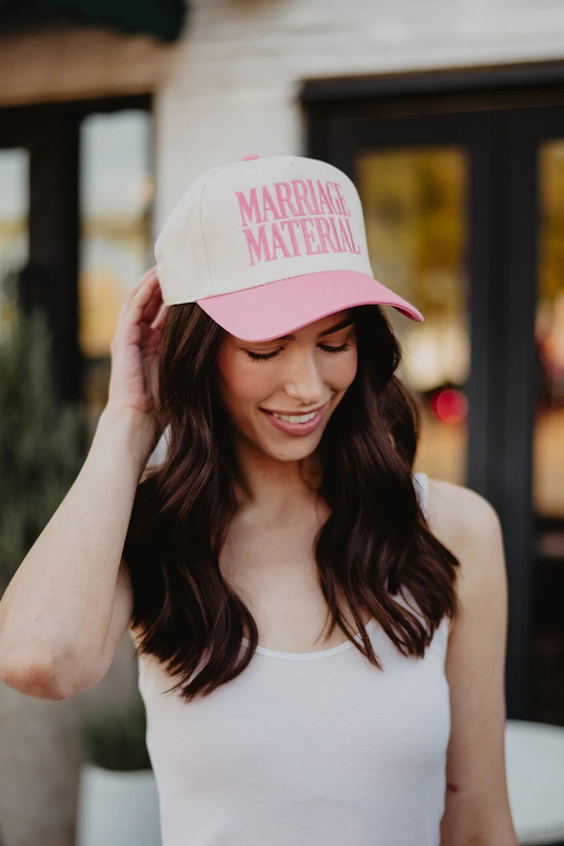 Marriage Material Wholesale Two-Toned Vintage Hat