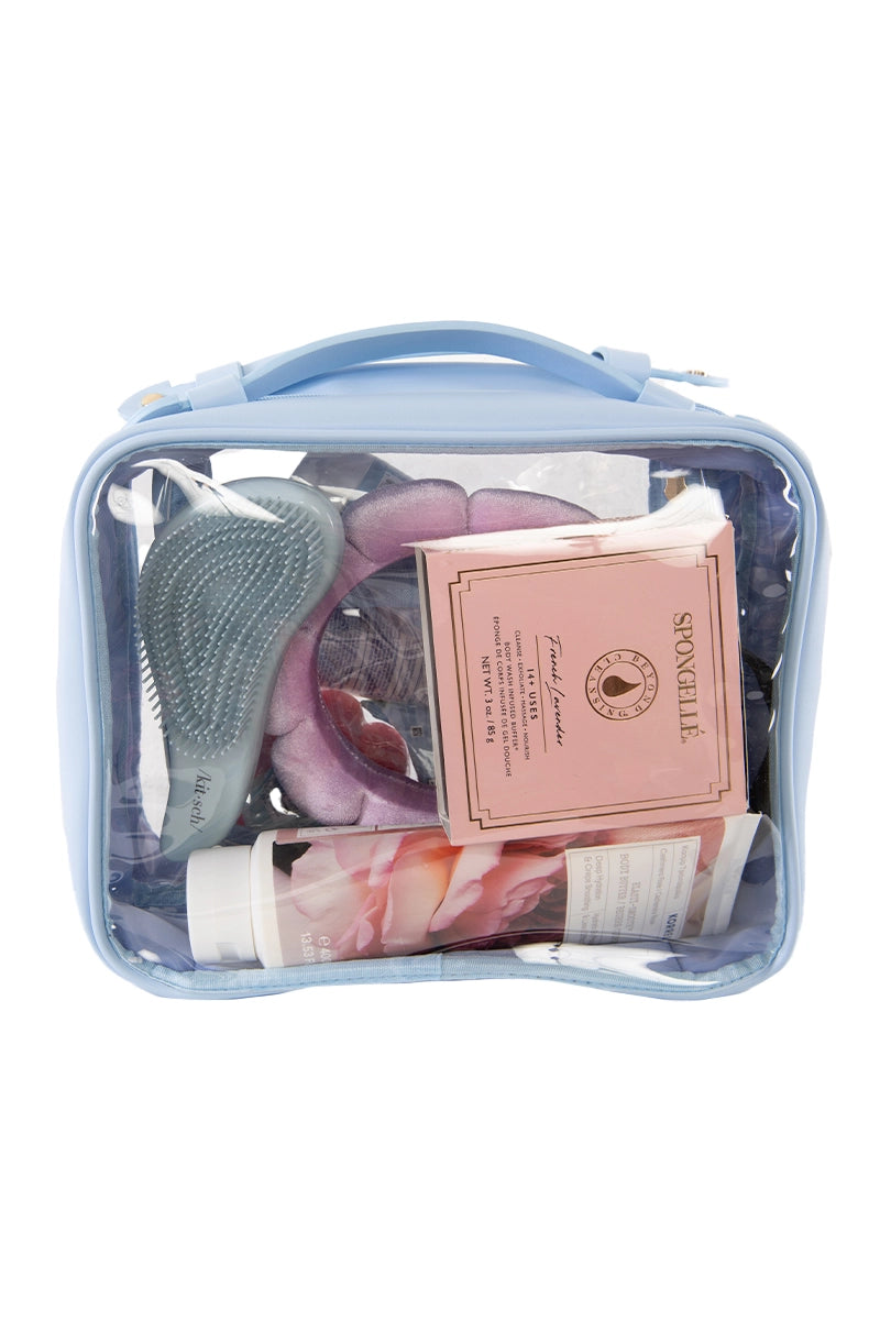 Light Blue Large Makeup & Toiletries Organizer For Boutiques