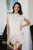 Yellow Wholesale Contrast Trim Hooded Sleeveless Set
