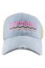 COWGIRL Spelled Out Denim Trucker Wholesale Hat