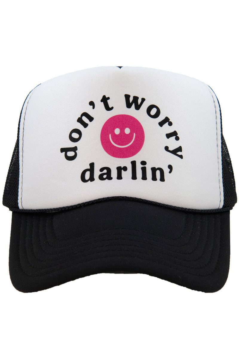 Don't Worry Darlin' Happy Face Wholesale Foam Trucker Hat