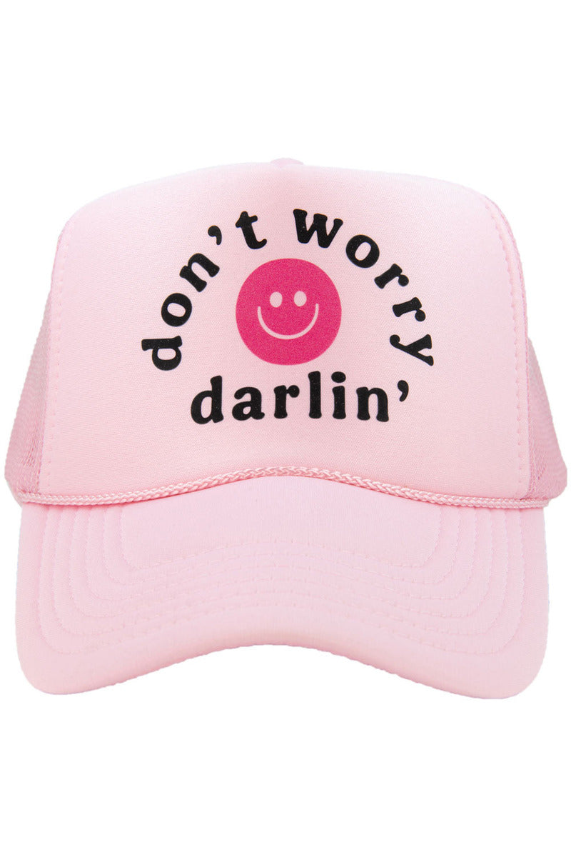 Don't Worry Darlin' Happy Face Wholesale Foam Trucker Hat