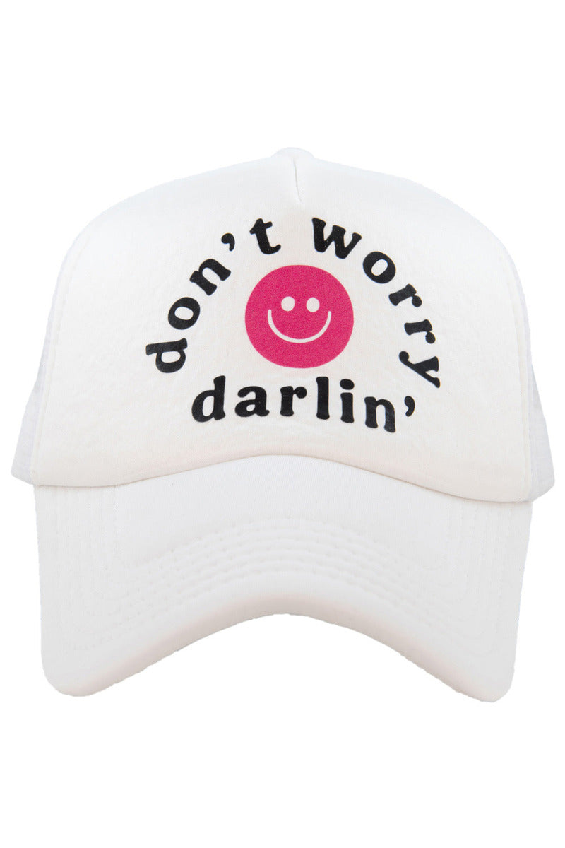 Don't Worry Darlin' Happy Face Wholesale Foam Trucker Hat