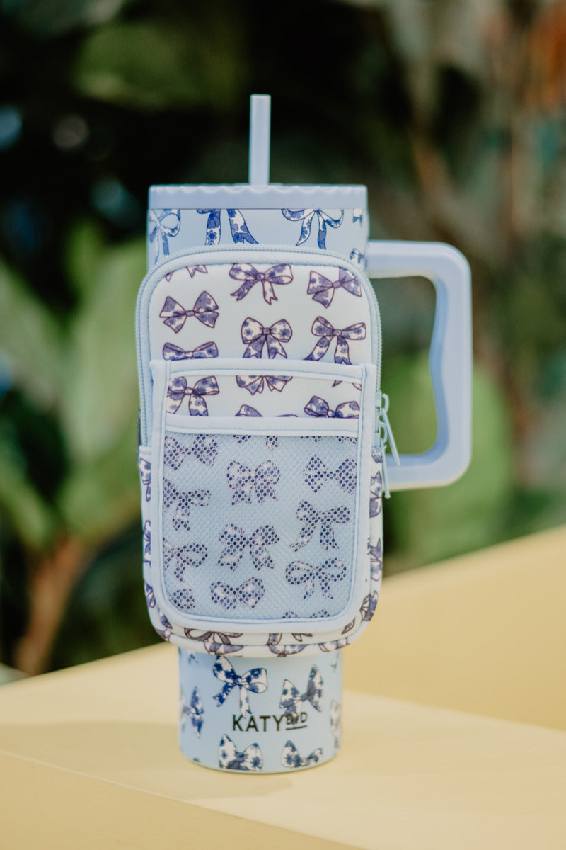 Chinoiserie Coquette Bows Wholesale Tumbler Zipper Pouch