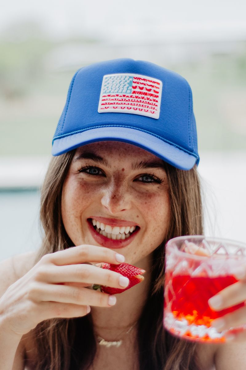 American Flag Wholesale Women's Foam Trucker Hat