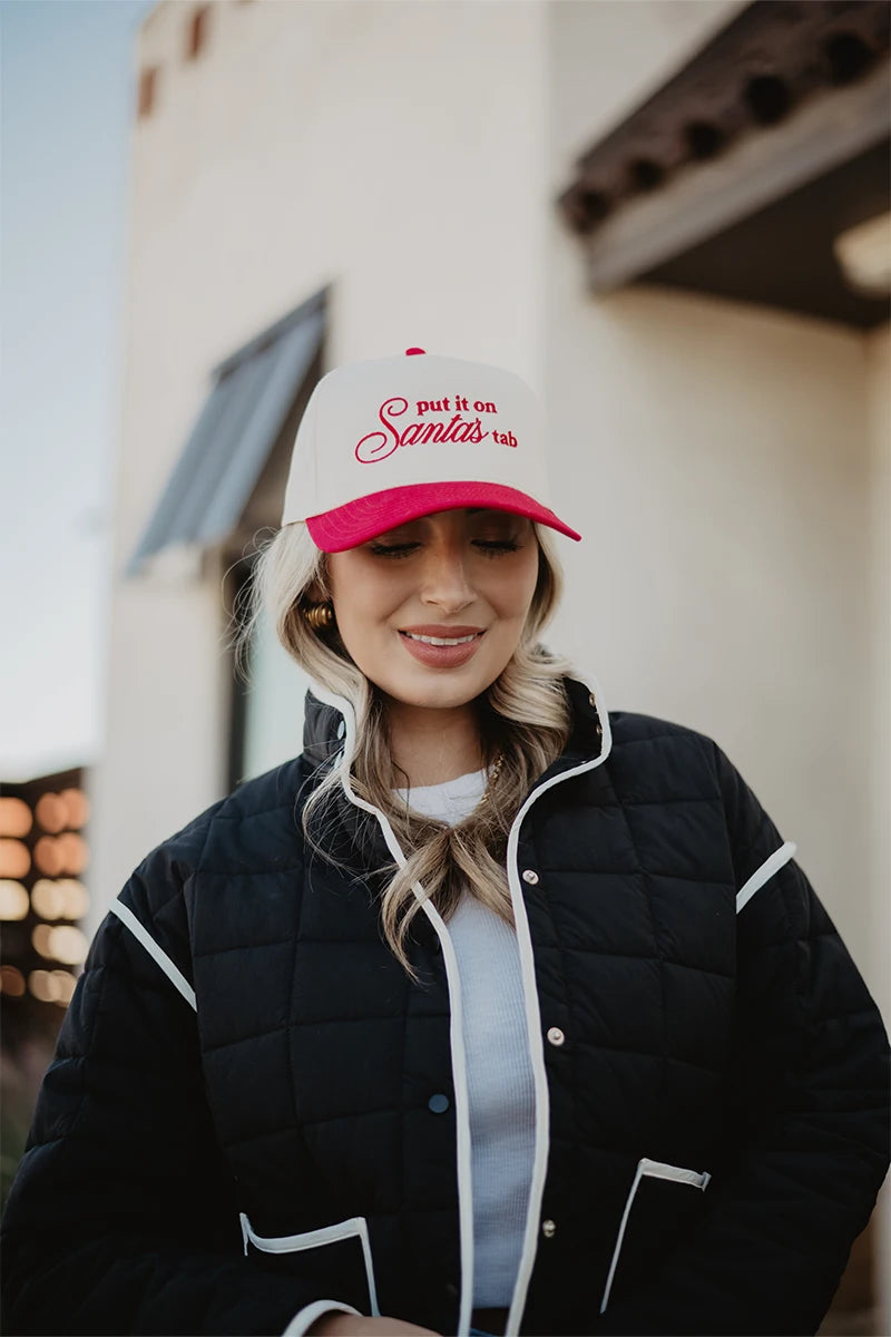 Put It On Santa's Tab Wholesale Vintage Trucker Hat for Women