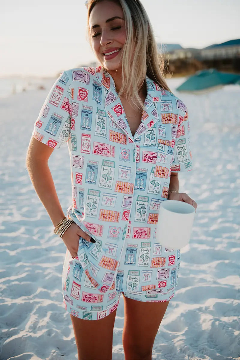 Traveling Matchbook Wholesale Pajama Shorts