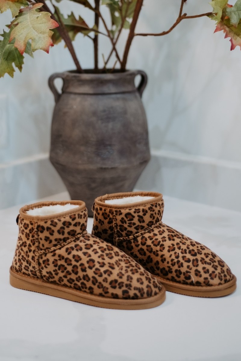 Leopard Print Fur Mini Ankle Wholesale Boots
