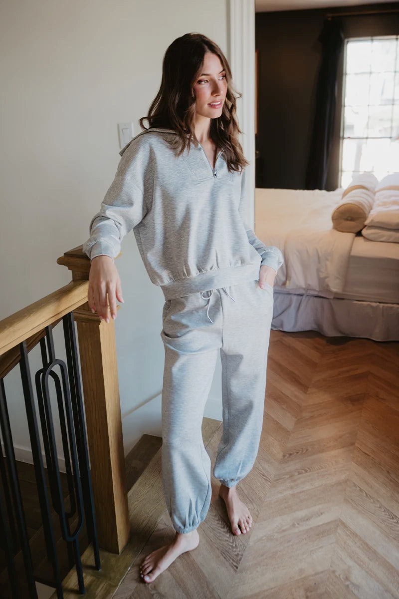 Gray Relaxed Fit Jogger Set