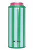 Aqua and Green Striped Can Coolers Wholesale