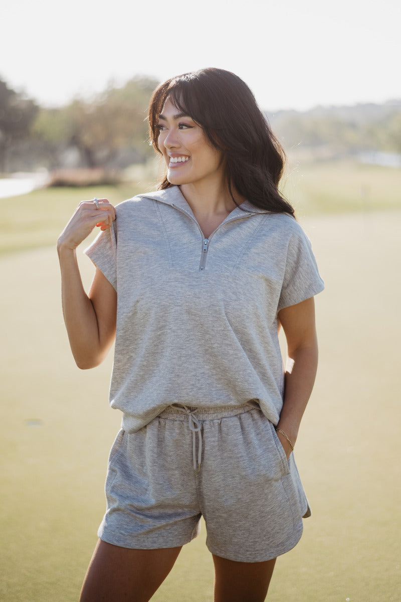 Gray Wholesale Lounge Two Piece Set
