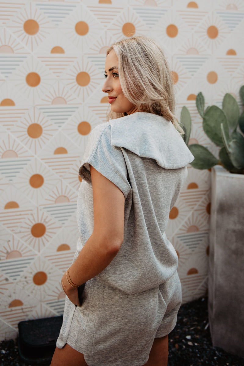 Gray Wholesale Lounge Two Piece Set