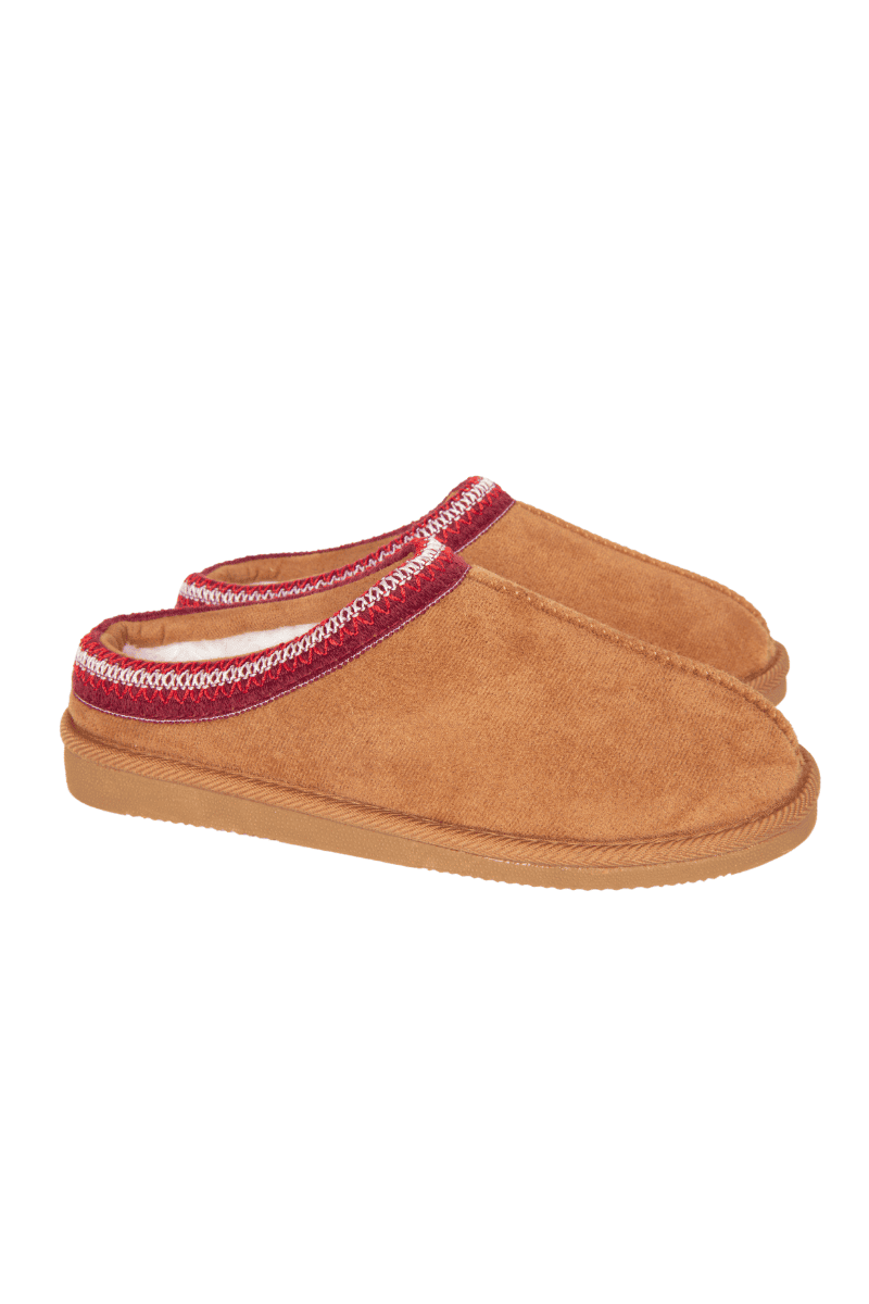 Chestnut Embroidered Wholesale Women's Slippers