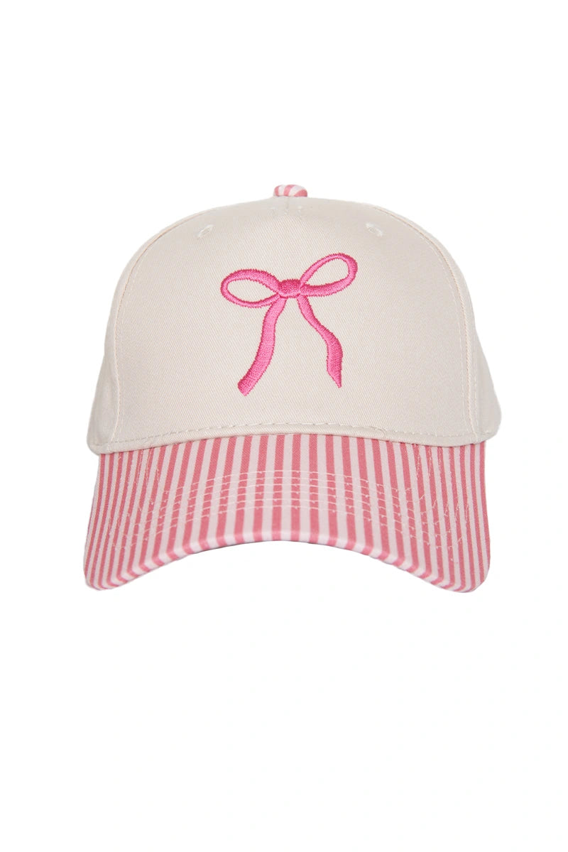 Coquette Bow Wholesale Vintage Two-Toned Hat