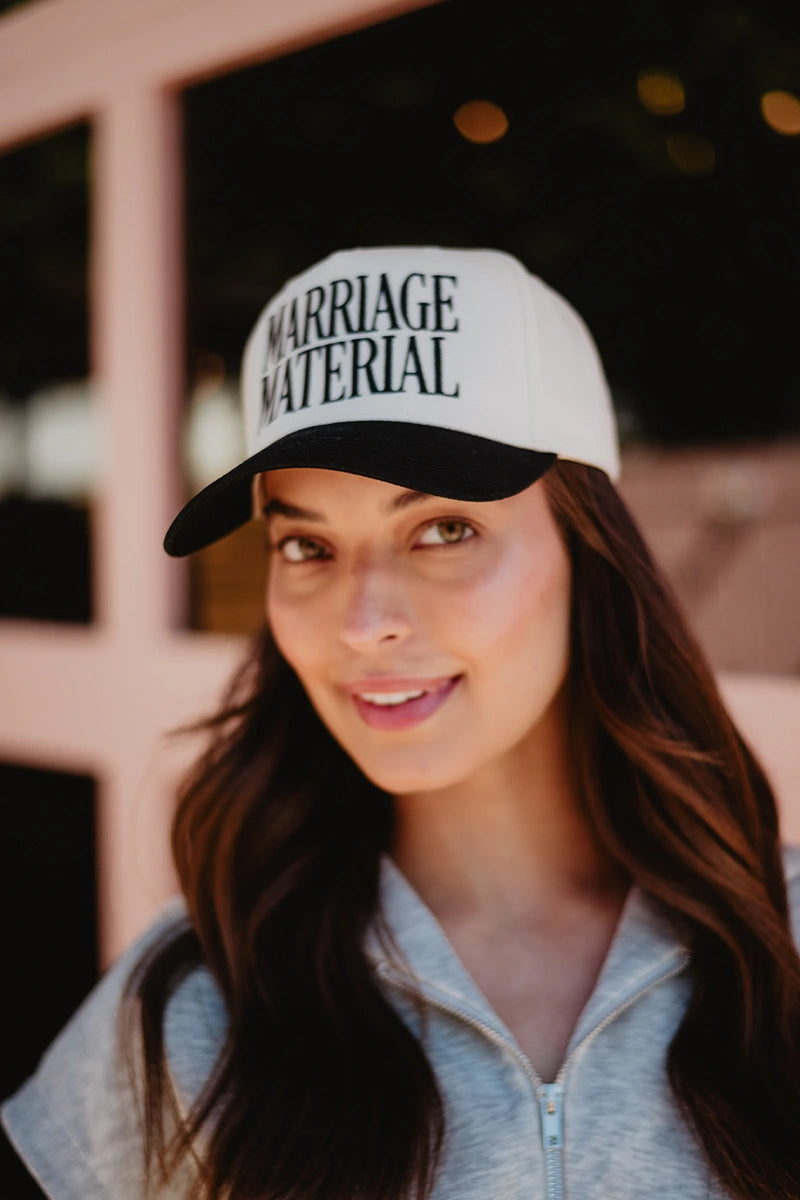 Marriage Material Wholesale Two-Toned Vintage Hat