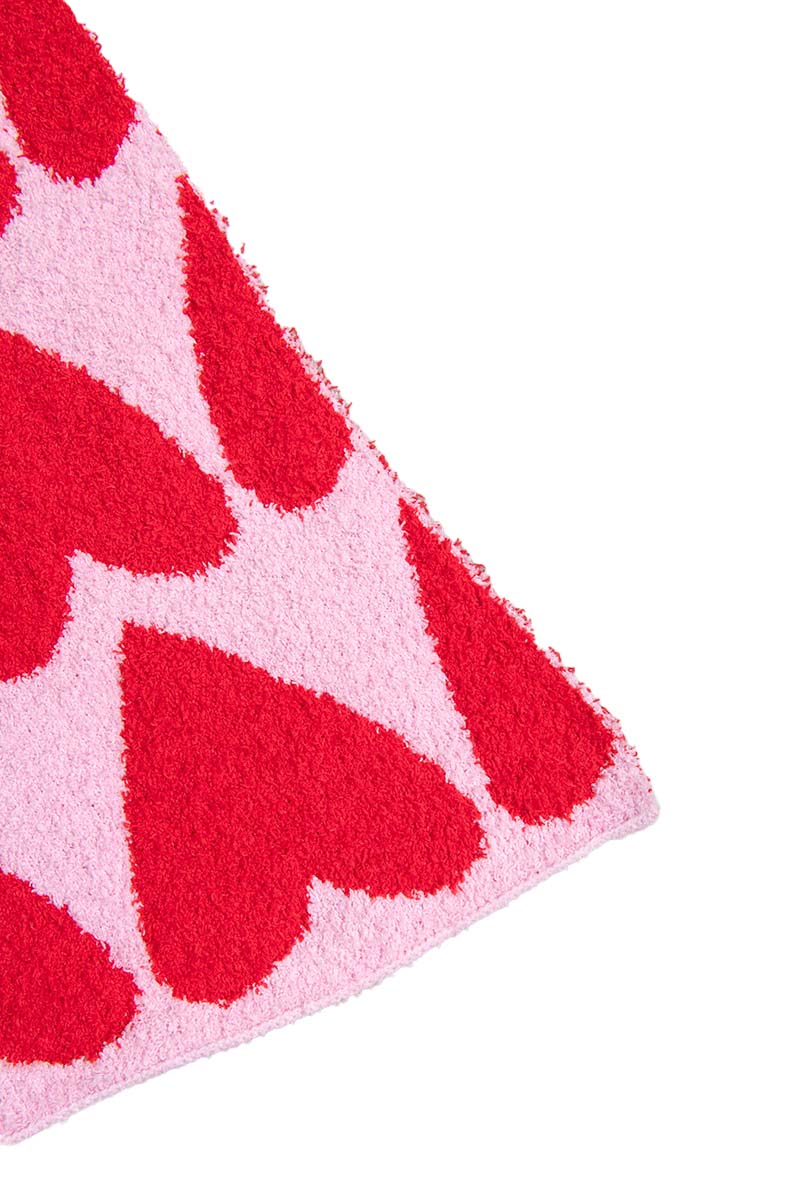 Girly Red Hearts Cute Oversized Wholesale Throw Blanket