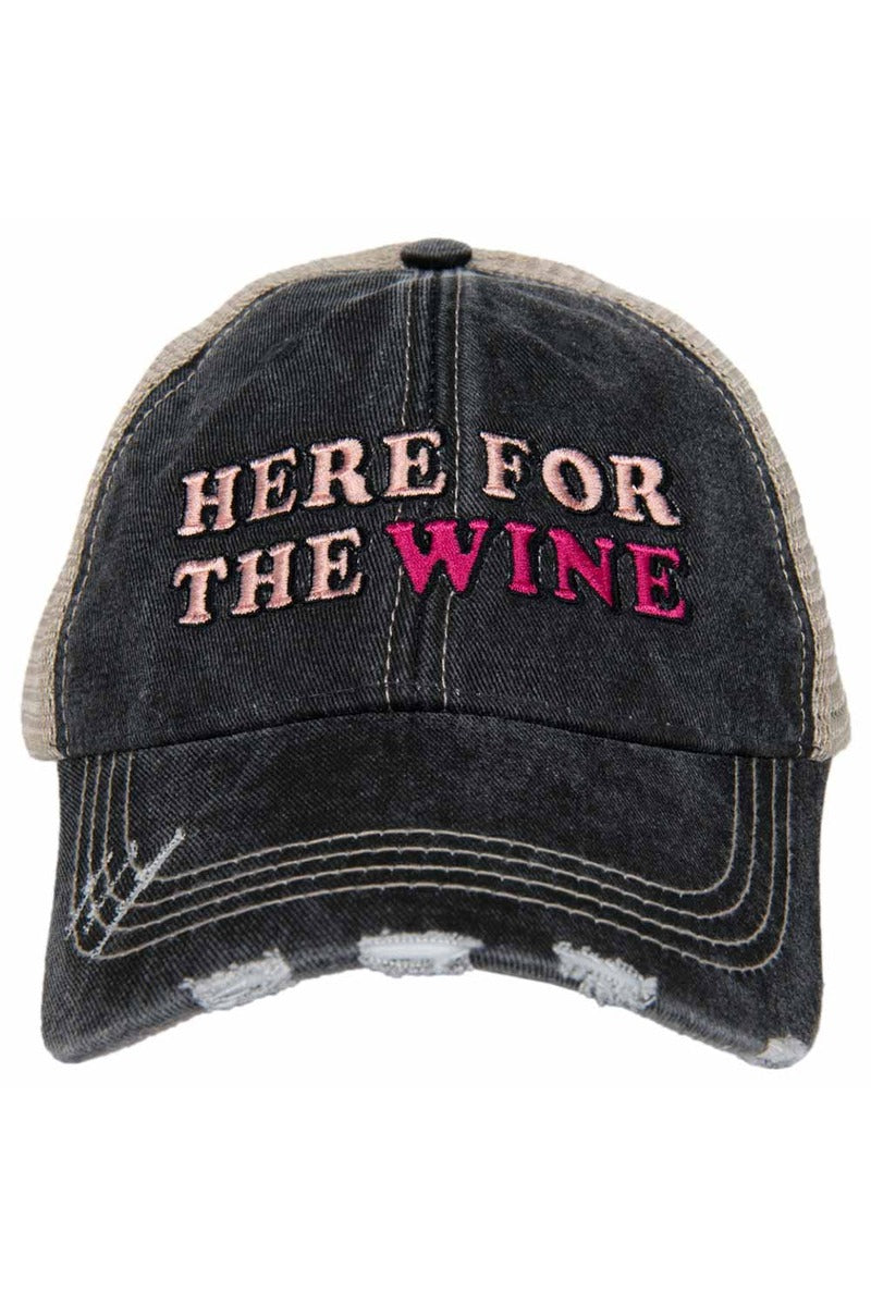 Here For The Wine Wholesale Trucker Hat