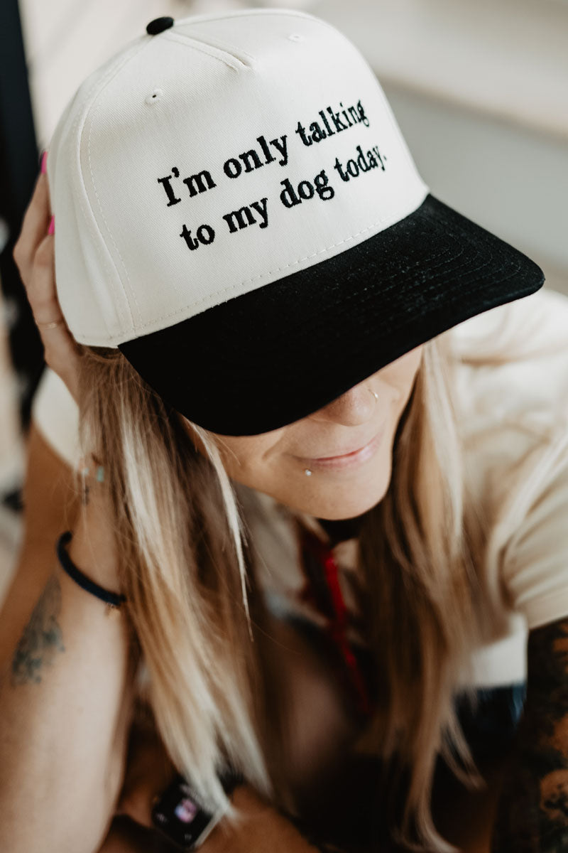 I'm Only Talking To My Dog Today Wholesale Two-Toned Hat