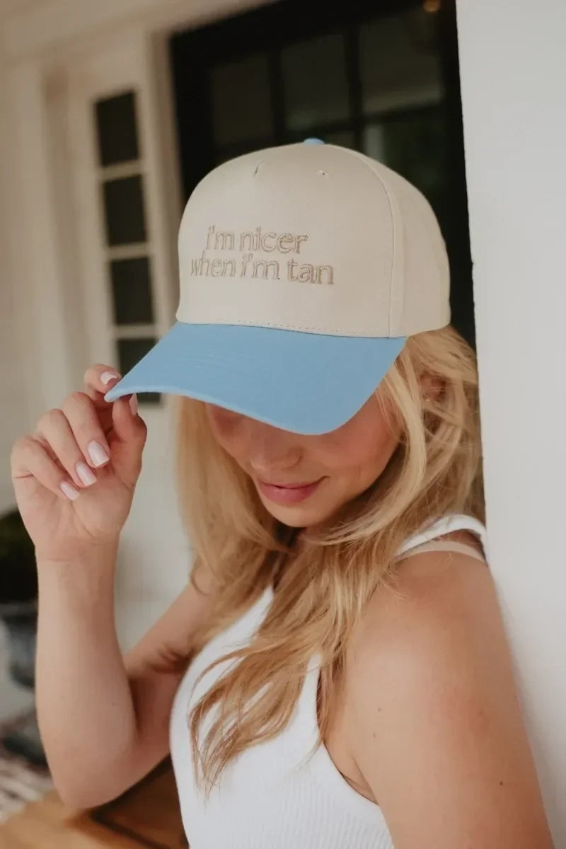 I'm Nicer When I'm Tan Wholesale Two-Toned Vintage Hats