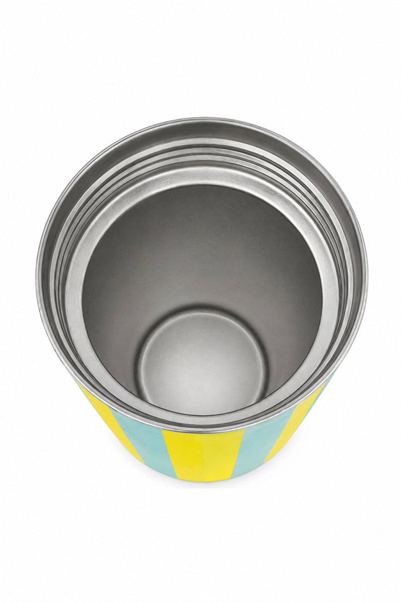 Yellow and Aqua Striped Wholesale Drink Sleeve