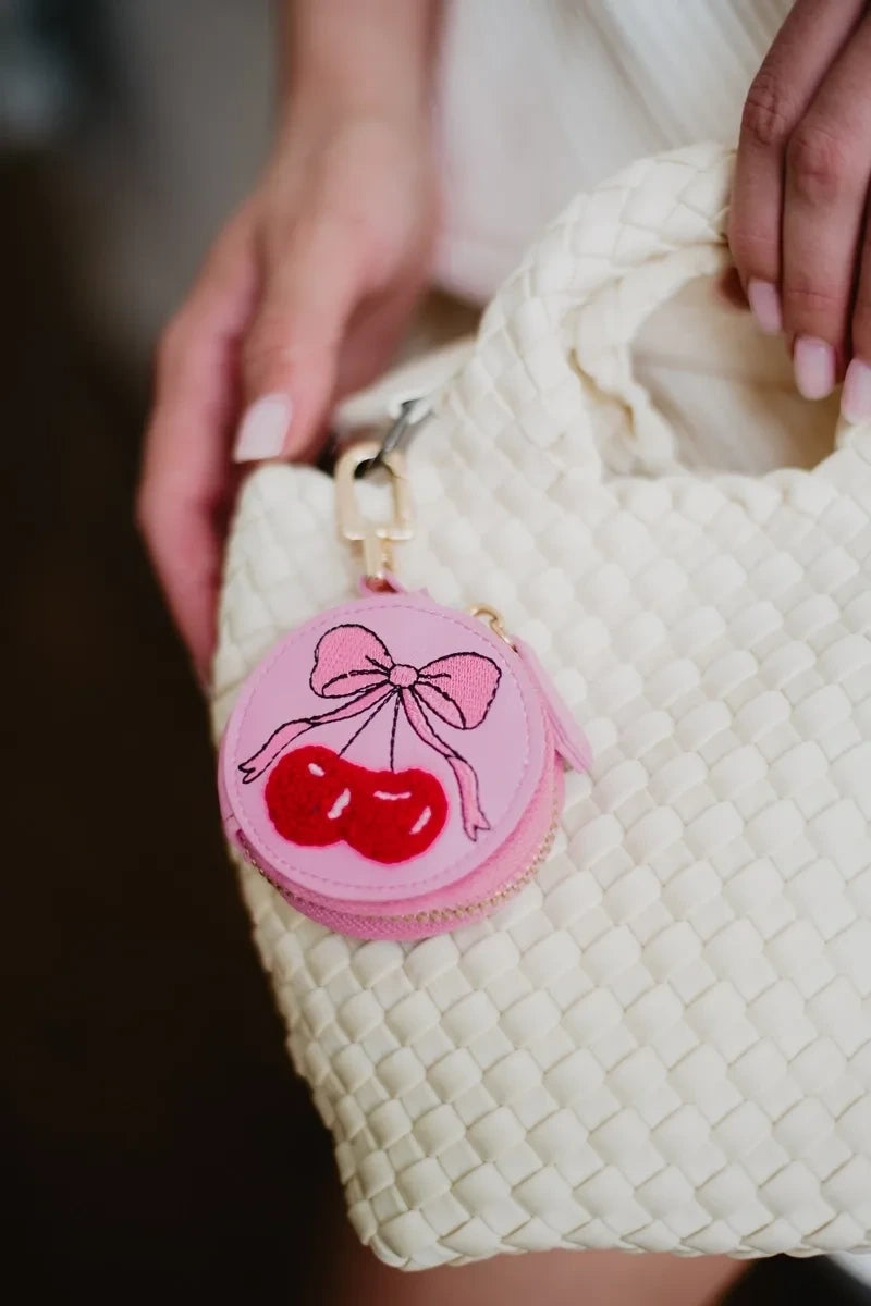 Cherry Bows Coin Purse Keychain Wholesale