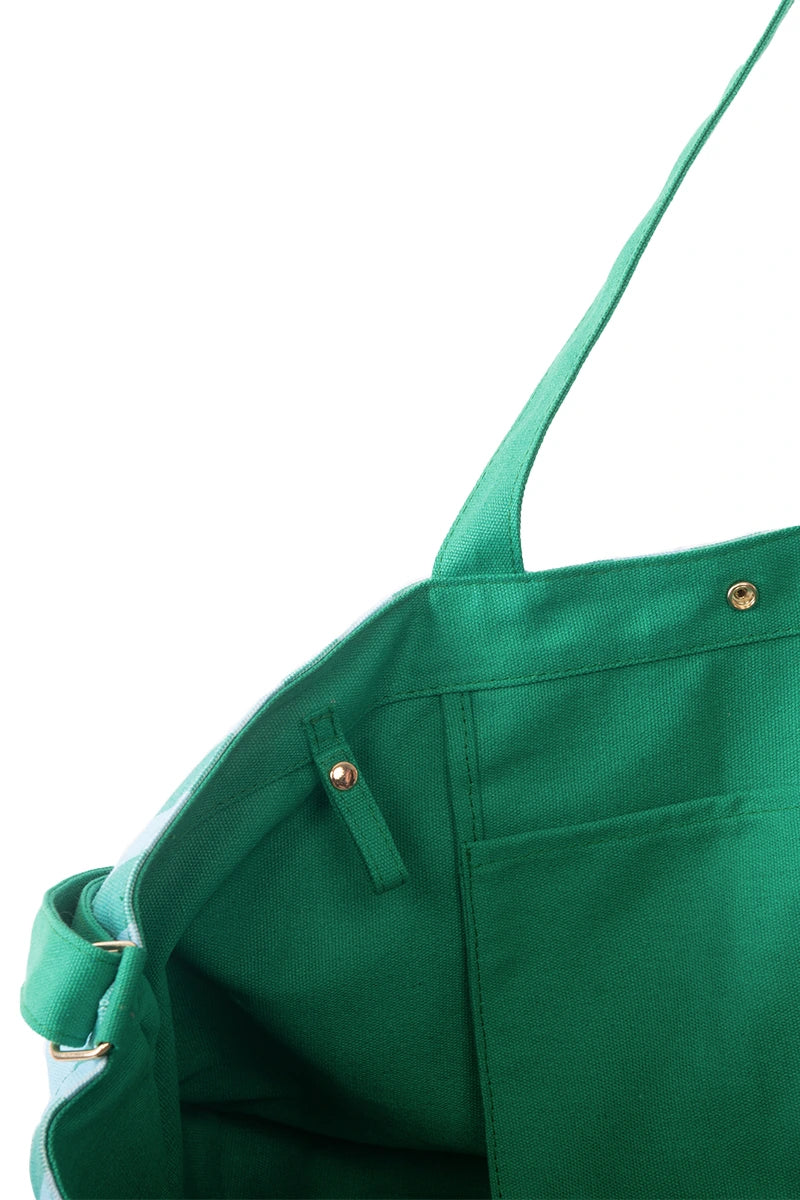 Aqua & Green Striped Sleepover Bag for Boutiques