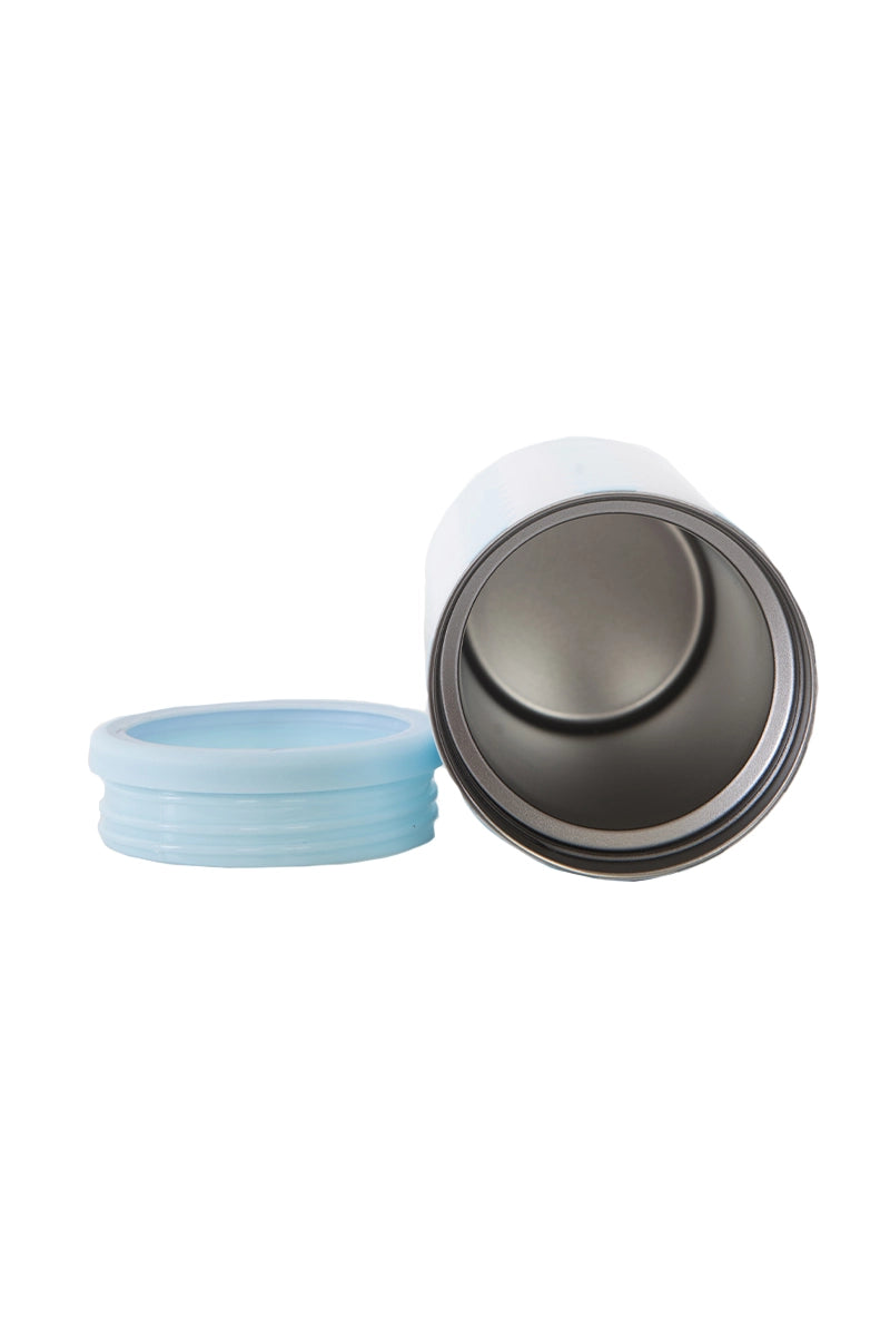 Light Blue Scalloped Wholesale Can Cooler