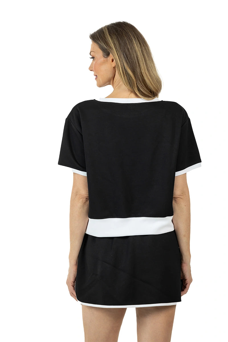 Black and White Wholesale Skirt and Top Set