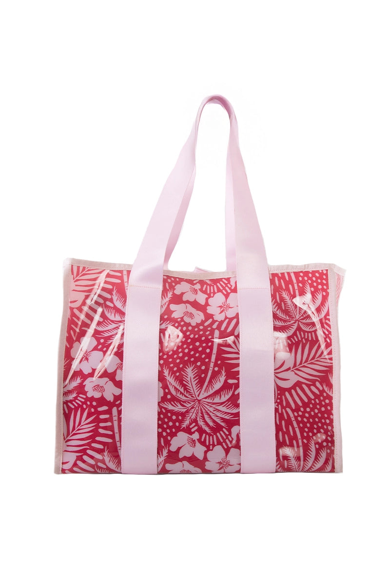 Sunset Palms Ribbon Jelly Tote Handbags For Boutiques