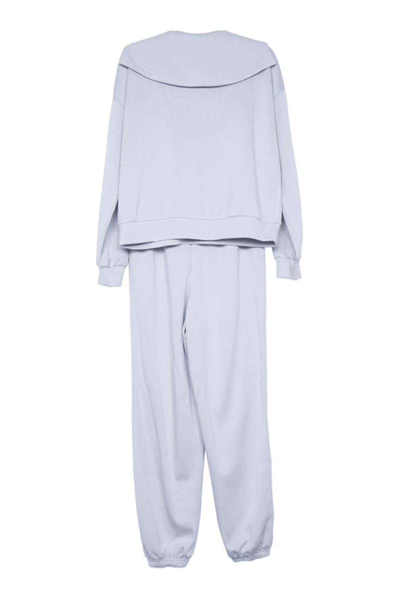 Light Blue Half Zip Lounge Set