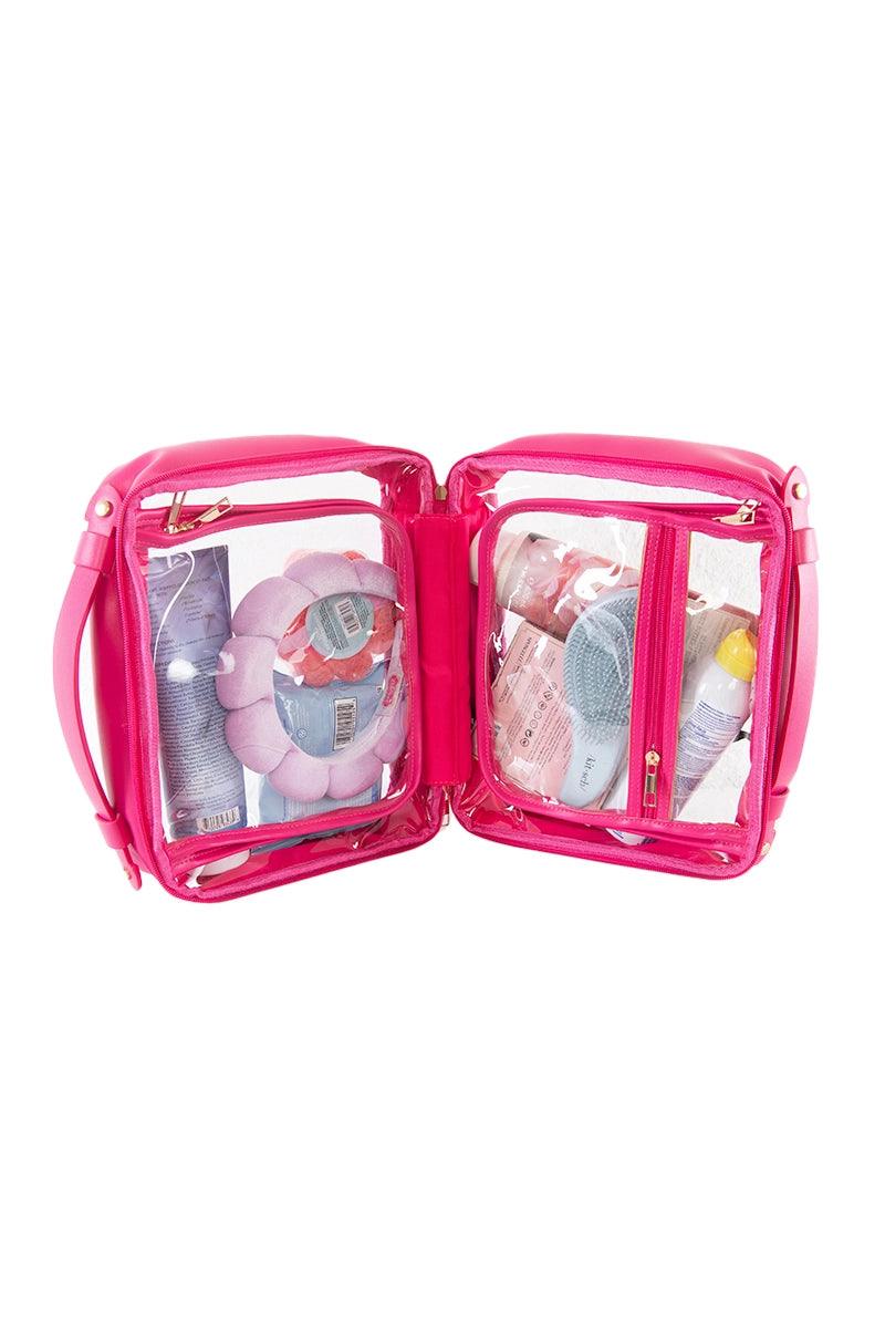 Hot Pink Wholesale Large Makeup & Toiletries Organizer