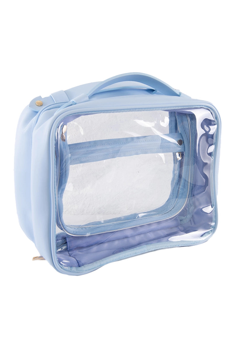 Light Blue Large Makeup & Toiletries Organizer For Boutiques