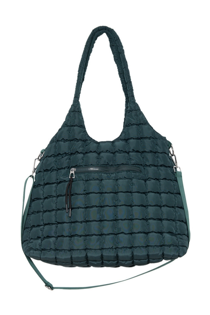 Forest Green Wholesale Rectangular Puffer Tote Bag