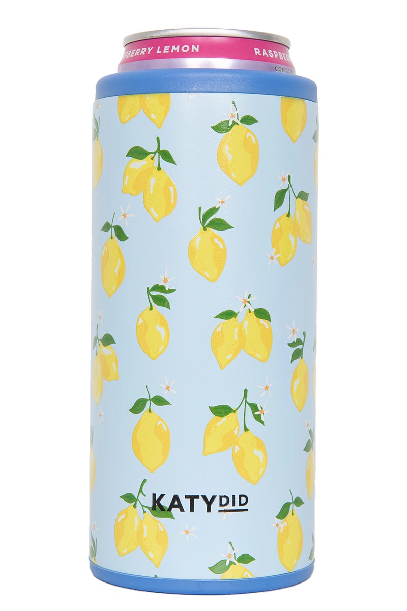 Zesty Lemons Slim Can Cooler Insulator