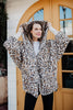 Tan Leopard Hooded Body Wrap with Pockets