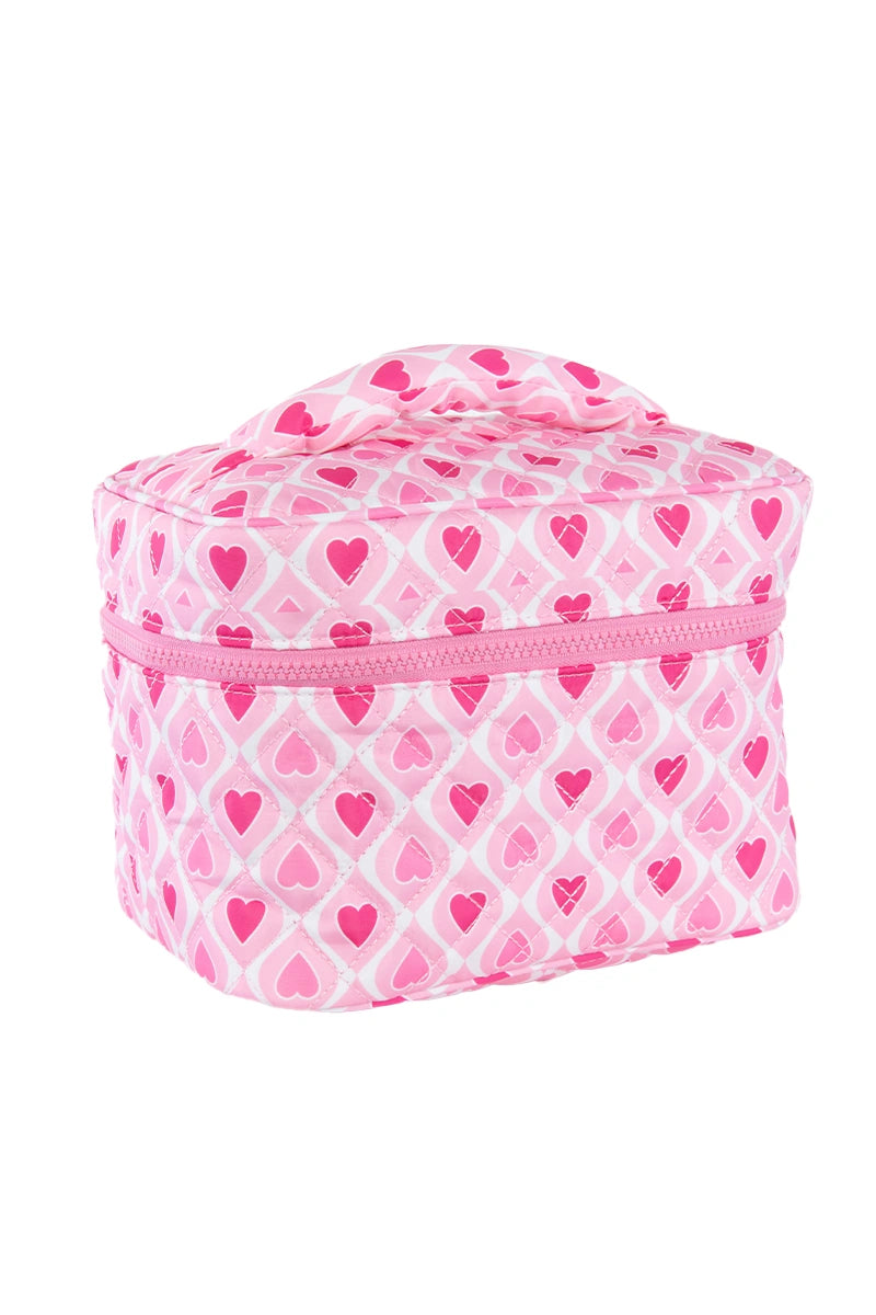 Light and Hot Pink Hearts Wholesale Makeup Bag