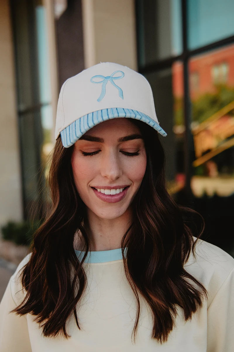 Coquette Bow Wholesale Vintage Two-Toned Hat