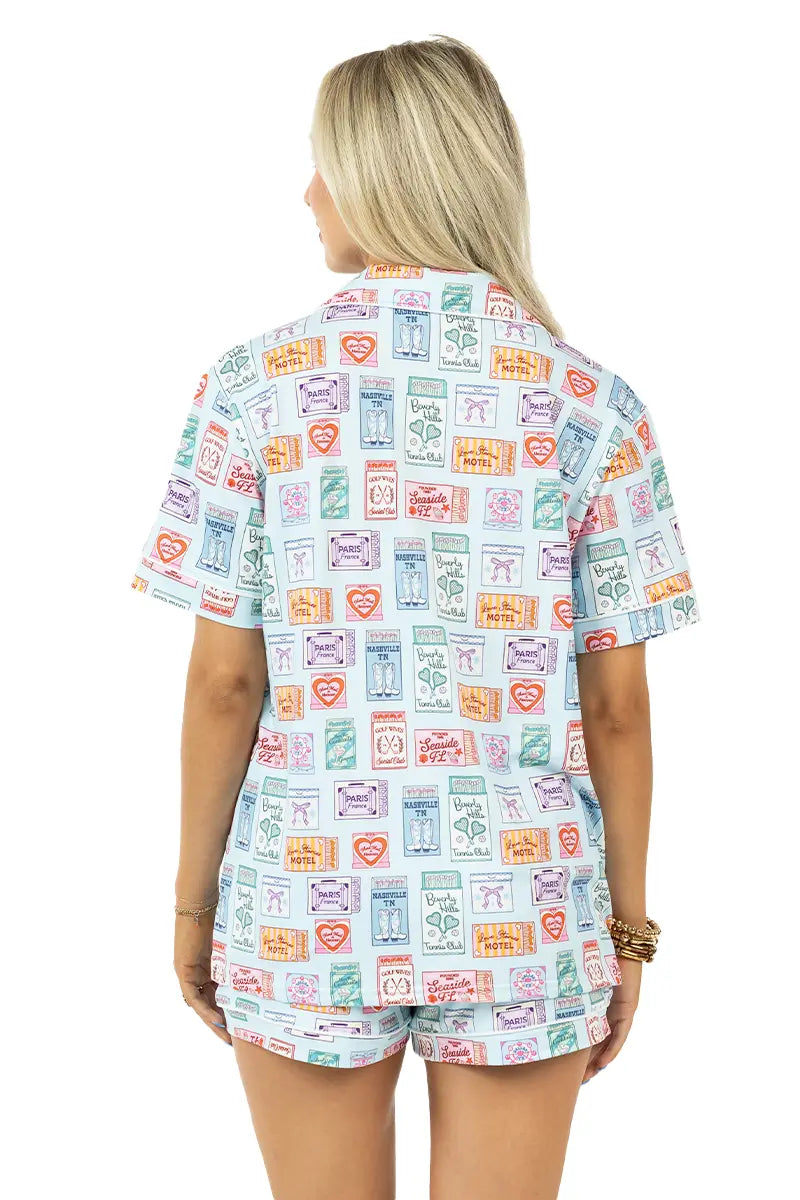 Traveling Matchbook Wholesale Pajama Shorts