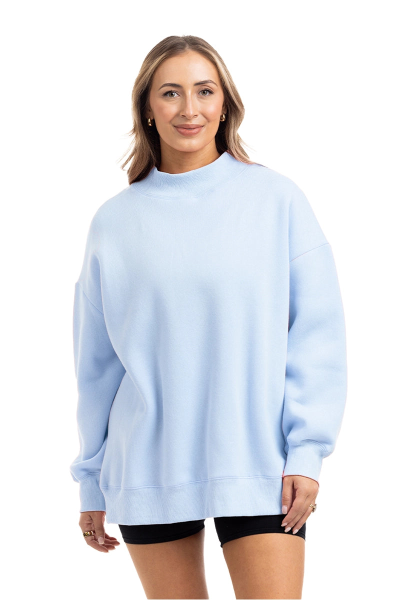 Light Blue Essential Mockneck For Boutiques