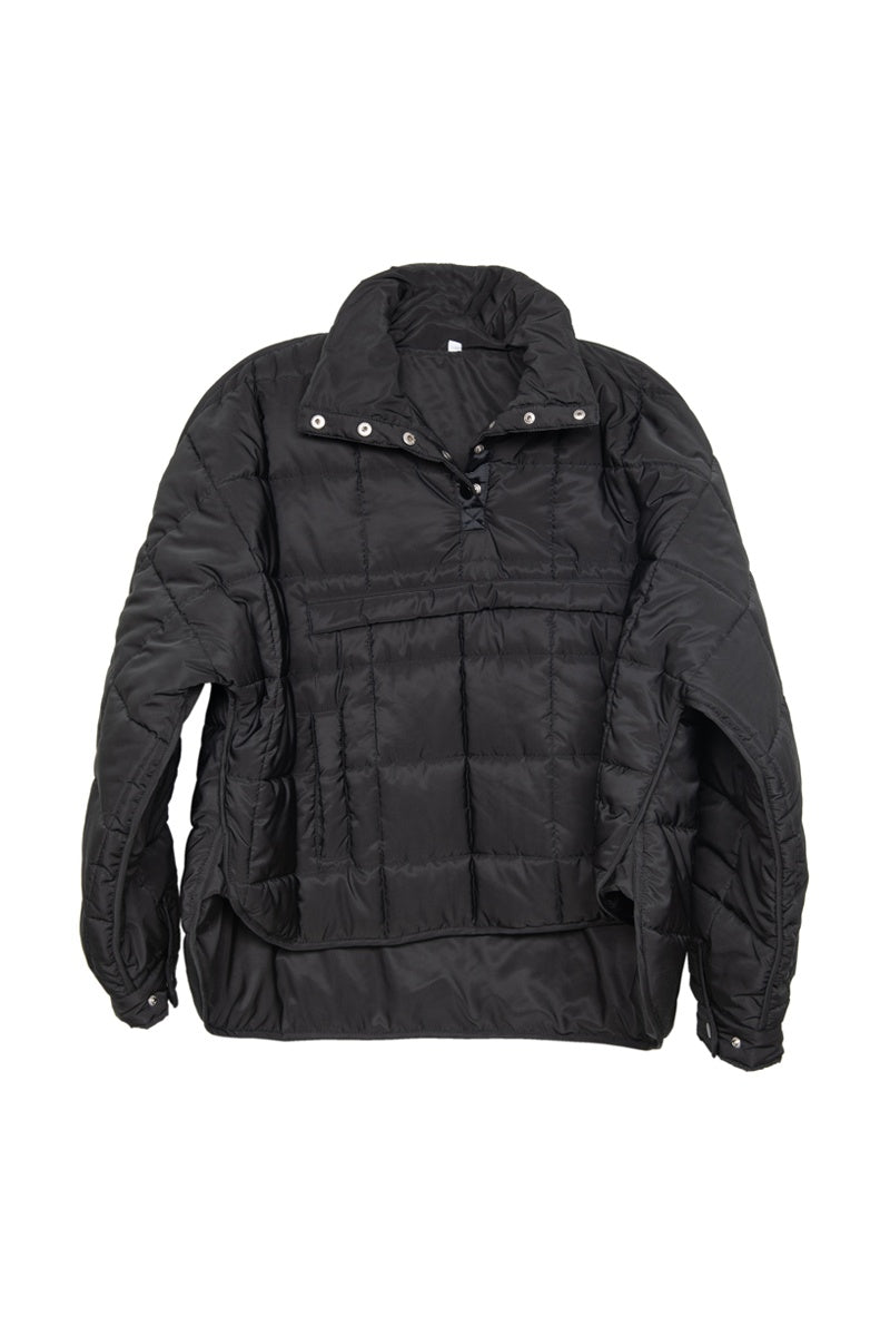 Black Puffer Pullover Wholesale Jacket
